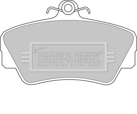BORG & BECK Комплект тормозных колодок, дисковый тормоз BBP1081
